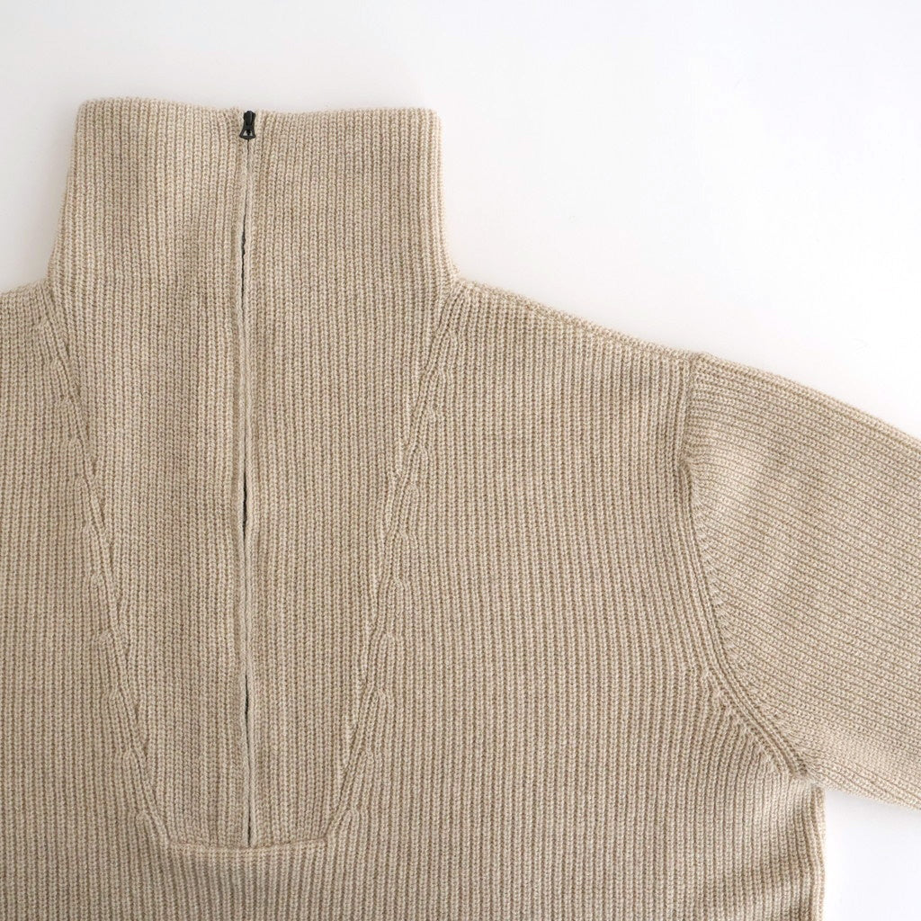 Yak×Ca/Wool Half Zip #White Mix [NEP-AW2524W]