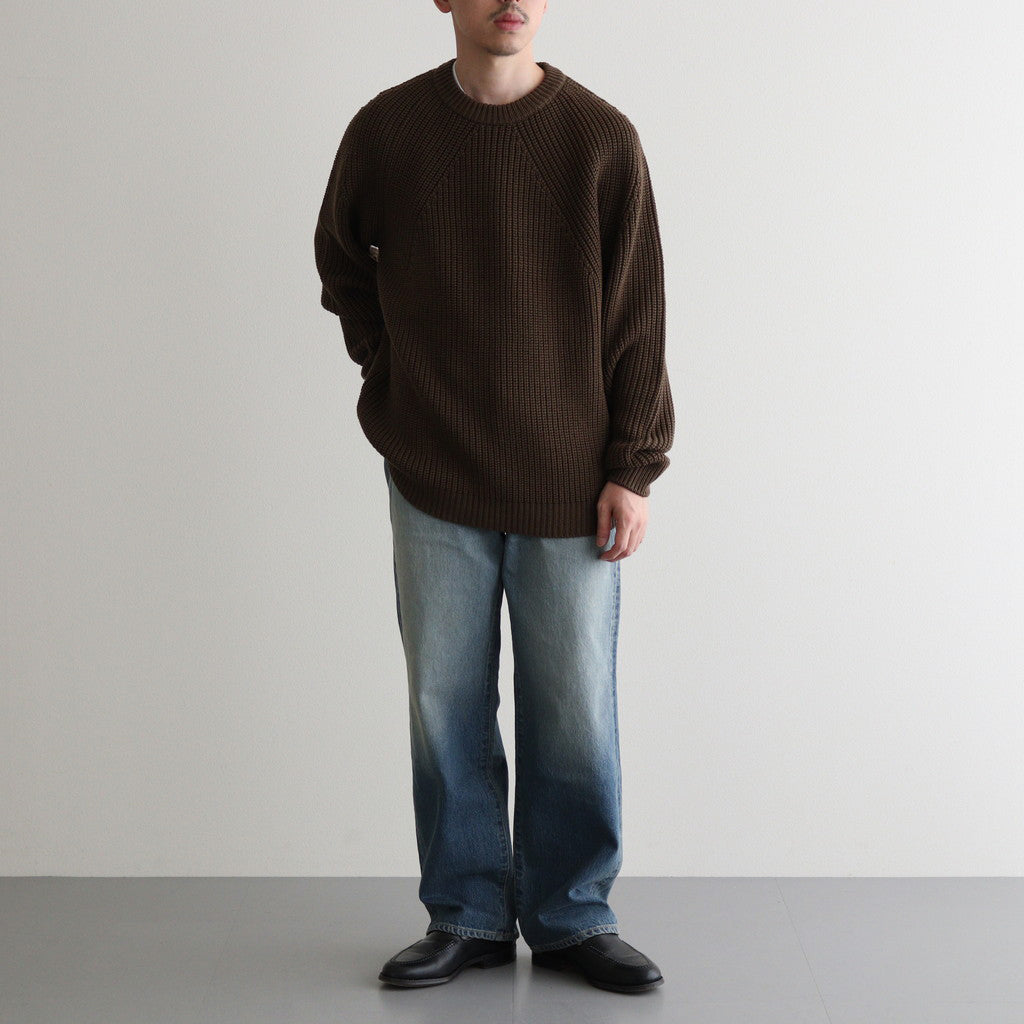 SIGNATURE CREW NECK #OLIVE [BN-24FM-037]