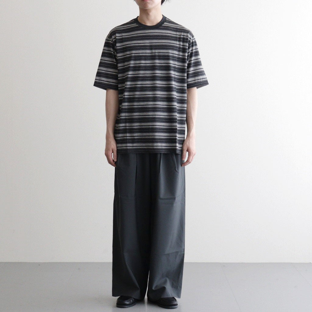 TRIPLE PLEATED WIDE TROUSERS #CHARCOAL [A26A15PT03C]
