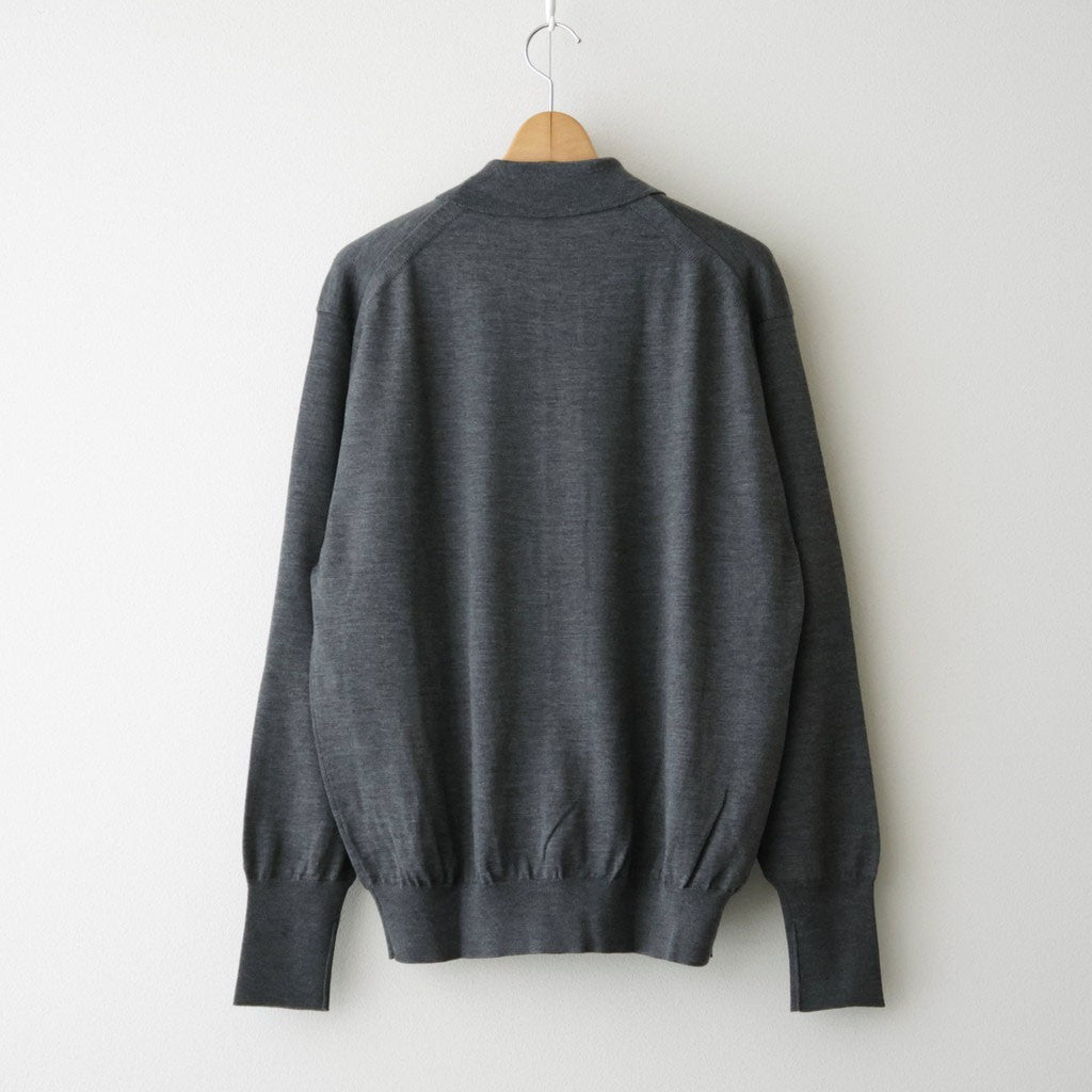 BABY WOOL POLO CARDIGAN #GRAY [BN-26FM-040]