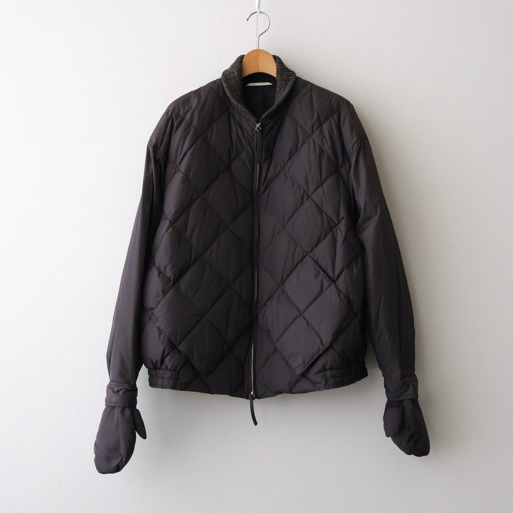 HIGH-COUNT SILK MITTEN PUFF JACKET #WHISKY [252OJ-JK13]