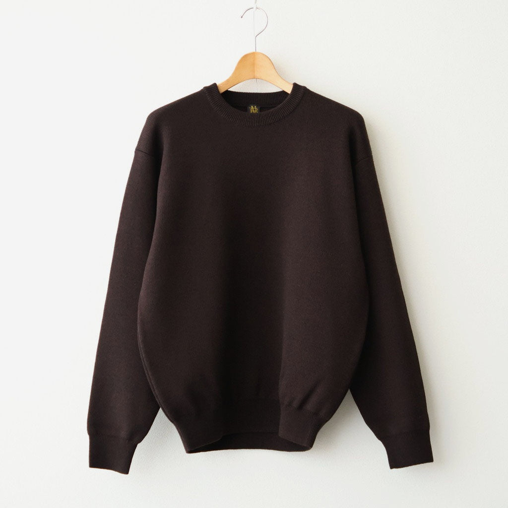 SOLID WOOL SMOOTH CREW NECK #ROSEWOOD [BN-26FM-056]