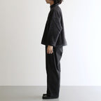 THERMAL FLEECE HALF ZIP TOP #CHARCOAL [SM62MC002]