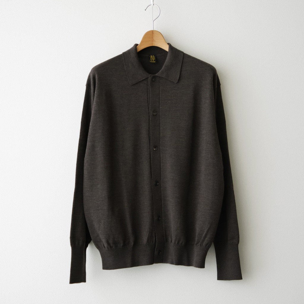 BABY WOOL POLO CARDIGAN #BROWN [BN-26FM-040]