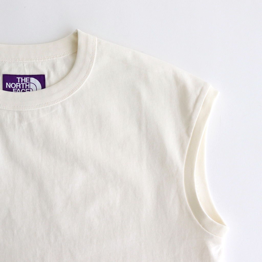 Cotton Jersey Sleeveless Tee #Ivory [N25SH059]