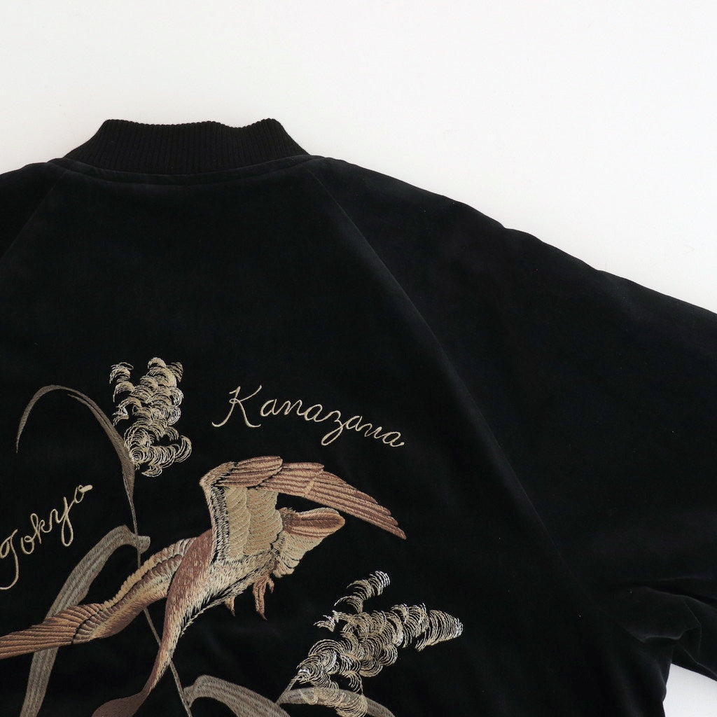 FADED VELVET SOUVENIR JACKET #GRAPHITE [242OJ-JK15]