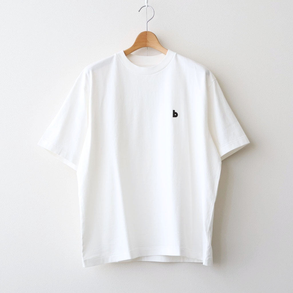 b Patch Tee WIDE #White×Charcoal [bROOTS25S34S26C]