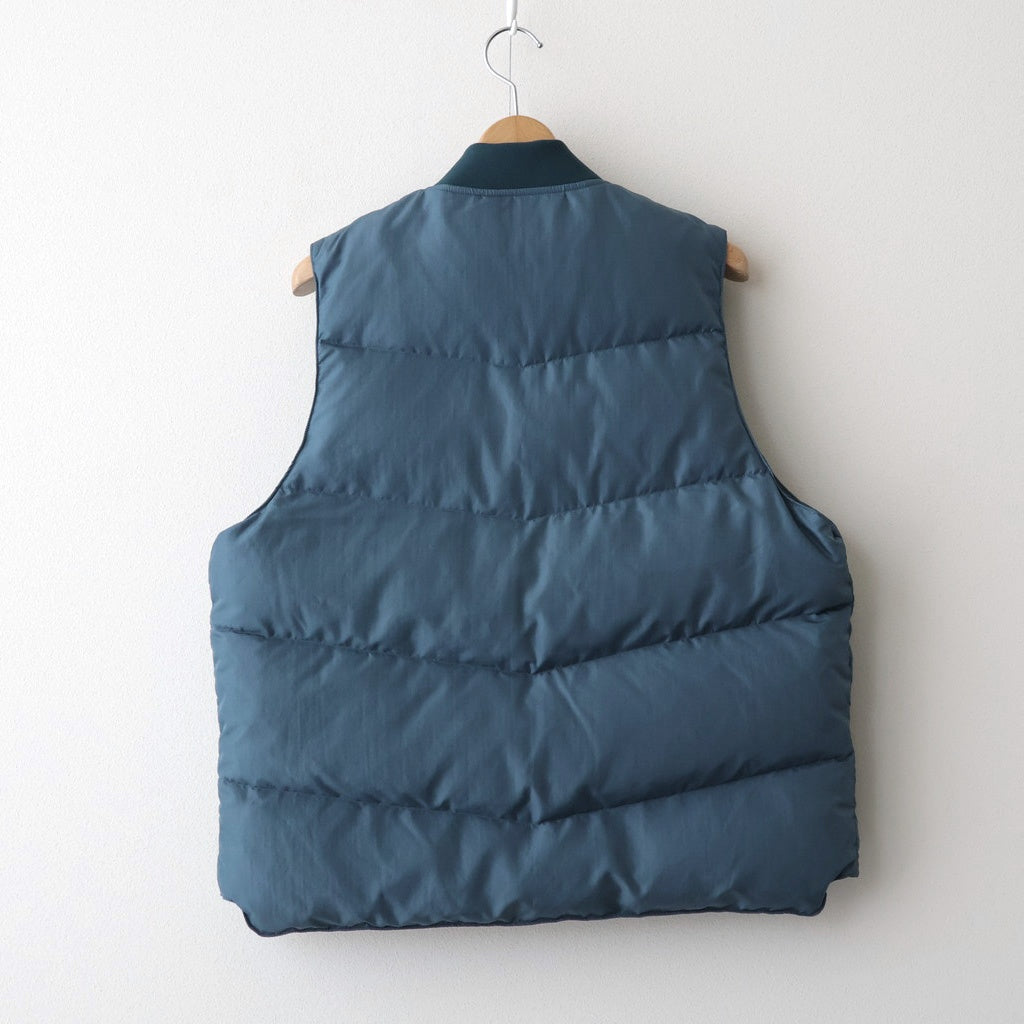 MOUNTAINEER DOWN VEST #CERULEAN [PMAU-VT01]