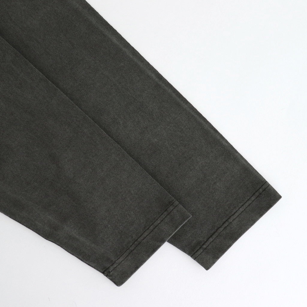 OPEN END COTTON PIGMENT DYE HENRY NECK P/O #020 CHARCOAL [17052 66024]