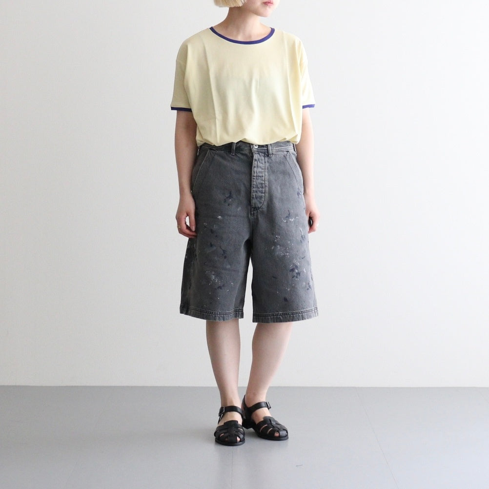HAND PAINT DENIM SHORTS #010 BLACK [16861 40028]
