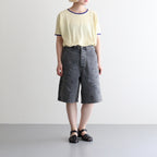 HAND PAINT DENIM SHORTS #010 BLACK [16861 40028]