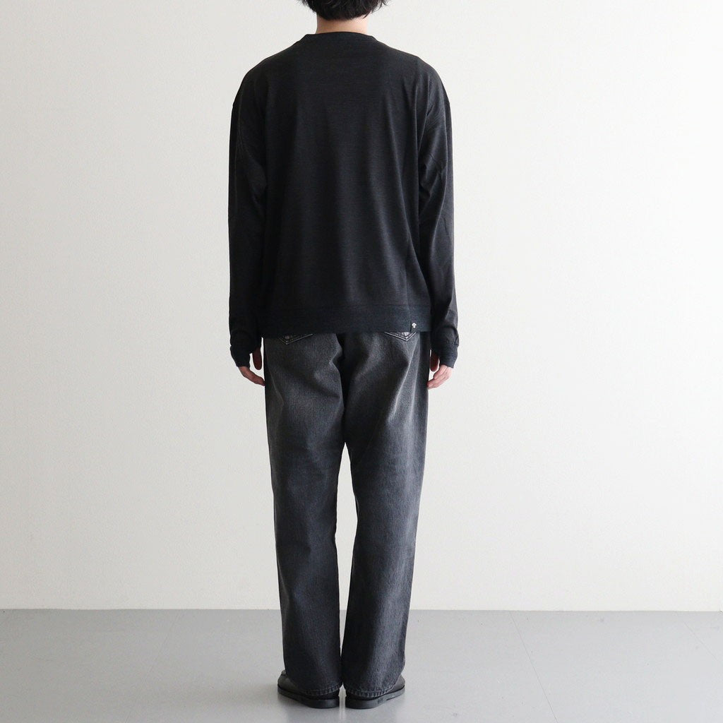 Washable Japanese Merino L/S Tee #CHARCOAL [SM61MC002]