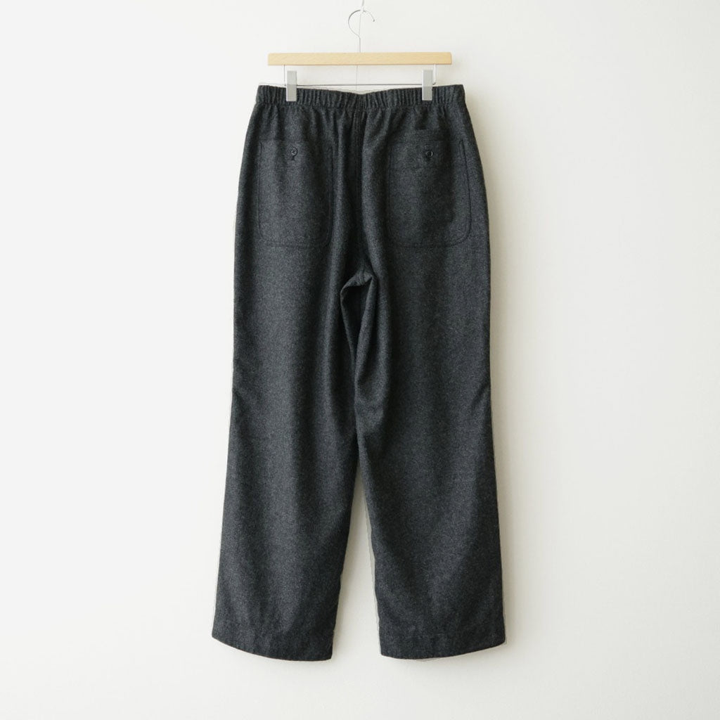 Wool Nylon Melton Pants #Charcoal [S26FC053]