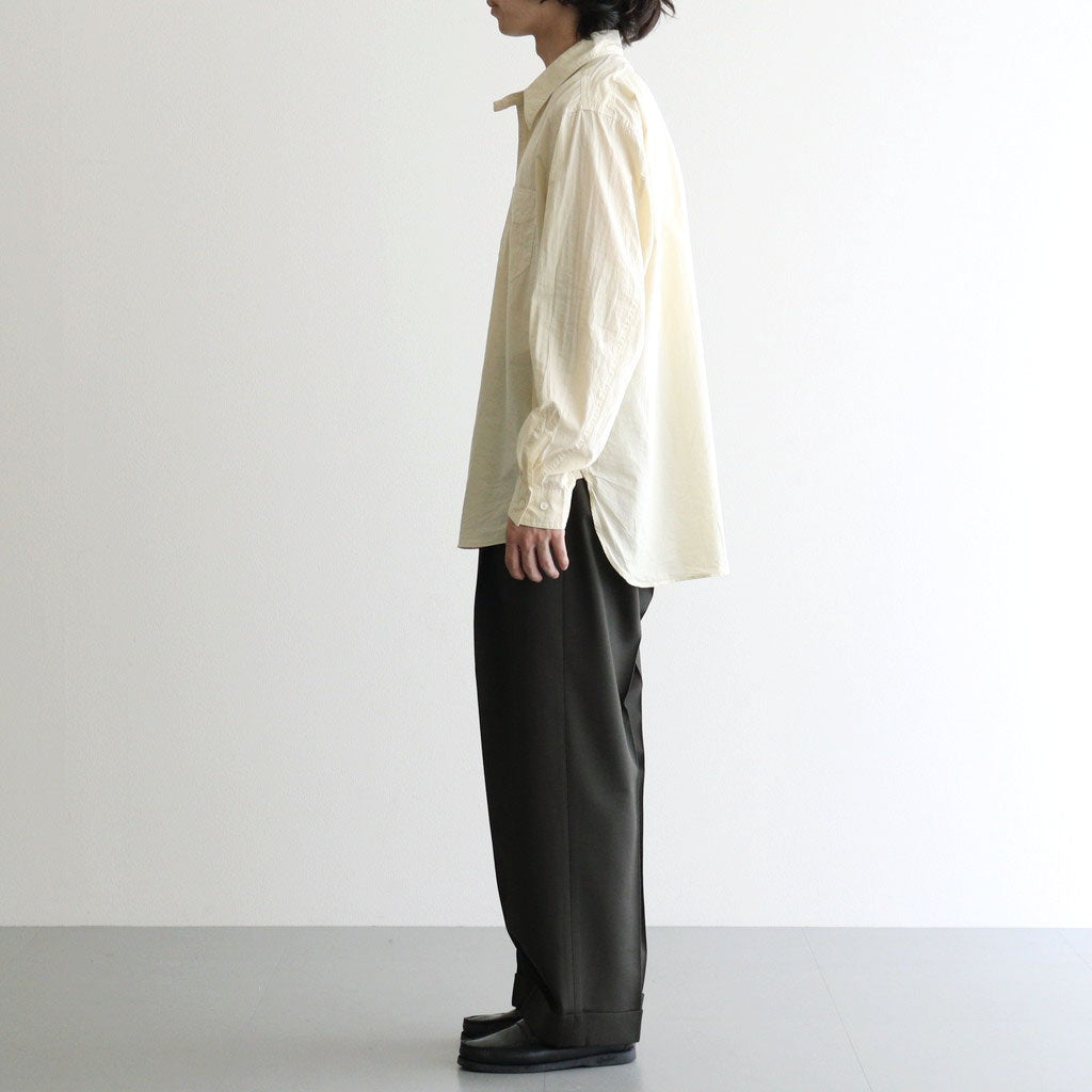 DOUBLE PLEATED SEMI EASY TROUSERS #DARK SAGE [A26C07PT02C]