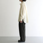 DOUBLE PLEATED SEMI EASY TROUSERS #DARK SAGE [A26C07PT02C]
