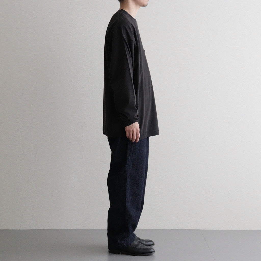 DOUBLE PLEATED EASY TROUSERS #BLACK [A26A93PT02C]