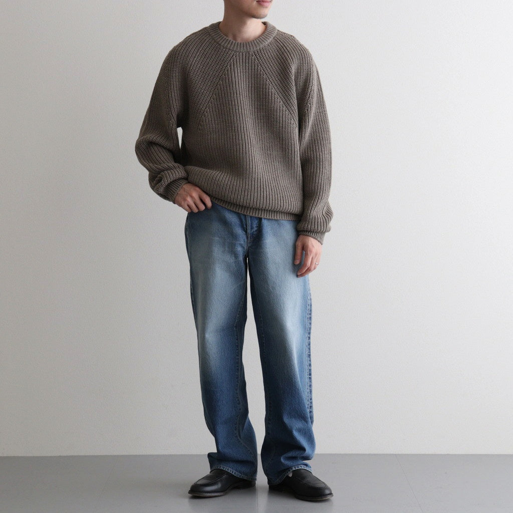 SIGNATURE CREW NECK #MELANGE BROWN [BN-25FM-038]