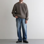 SIGNATURE CREW NECK #MELANGE BROWN [BN-25FM-038]