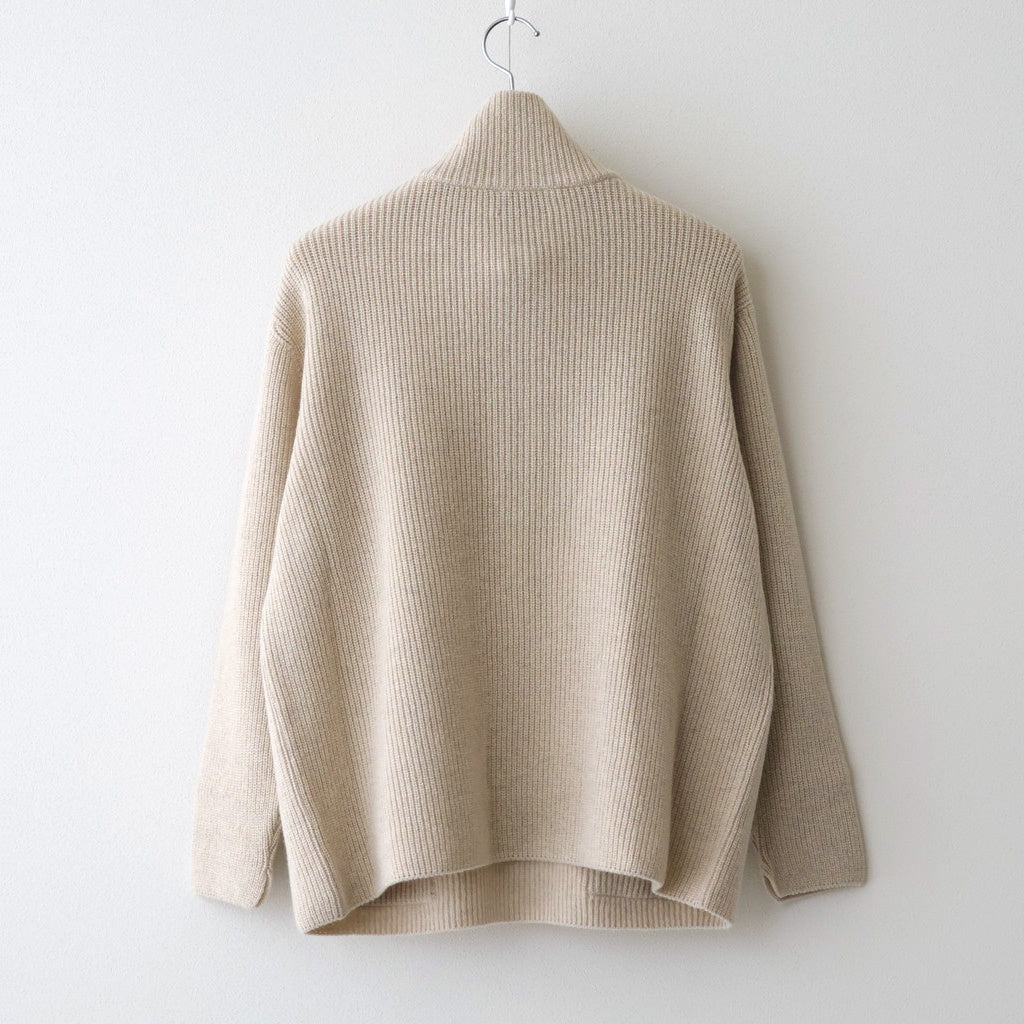 Yak×Ca/Wool Half Zip #White Mix [NEP-AW2524W]