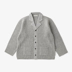 BLENDED KEMPI WOOL RAPEL CARDY #PEWTER [252OJ-KN03]