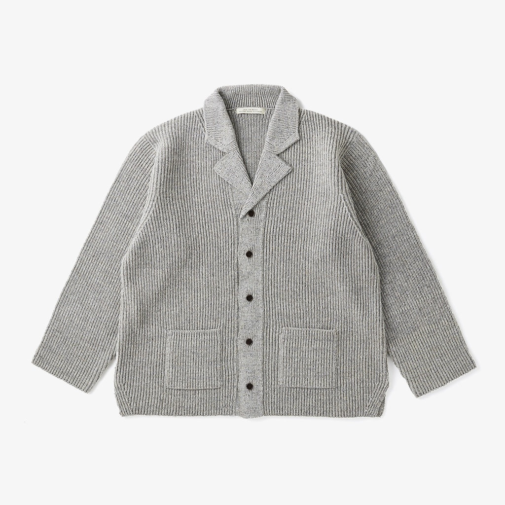 BLENDED KEMPI WOOL RAPEL CARDY #PEWTER [252OJ-KN03]