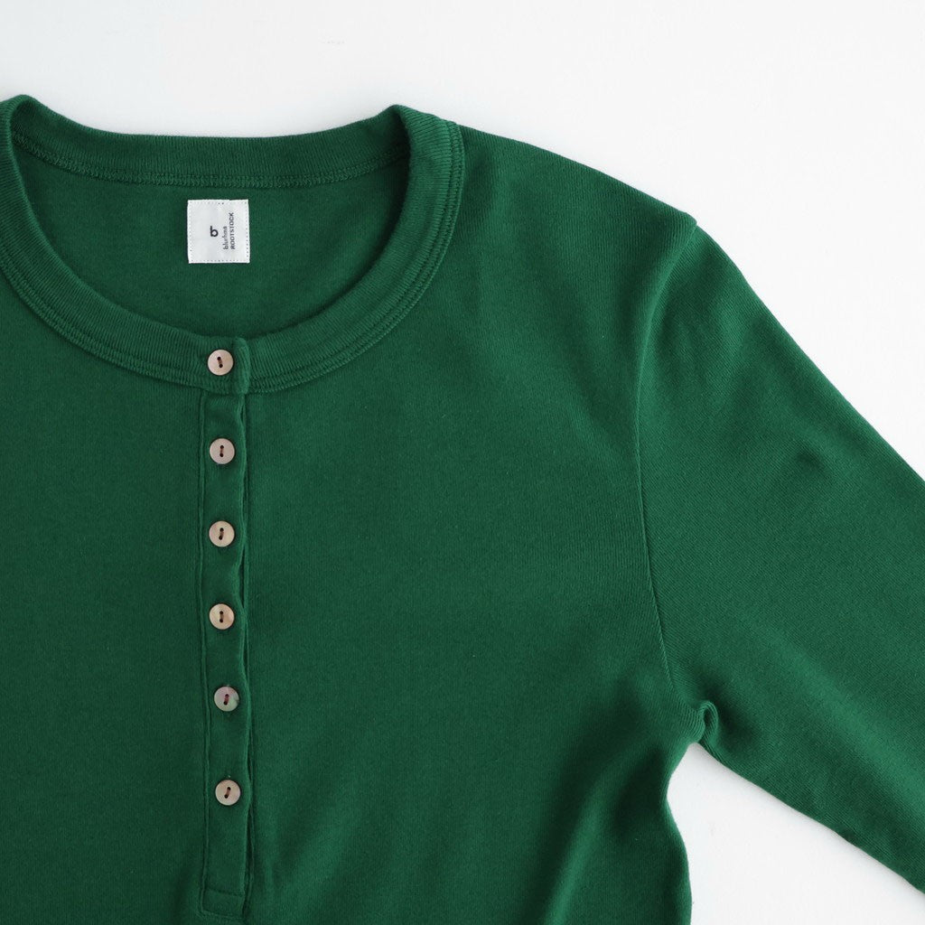 Classic Rib Henley-neck L/S #DarkGreen [bROOTS24F006WF26]