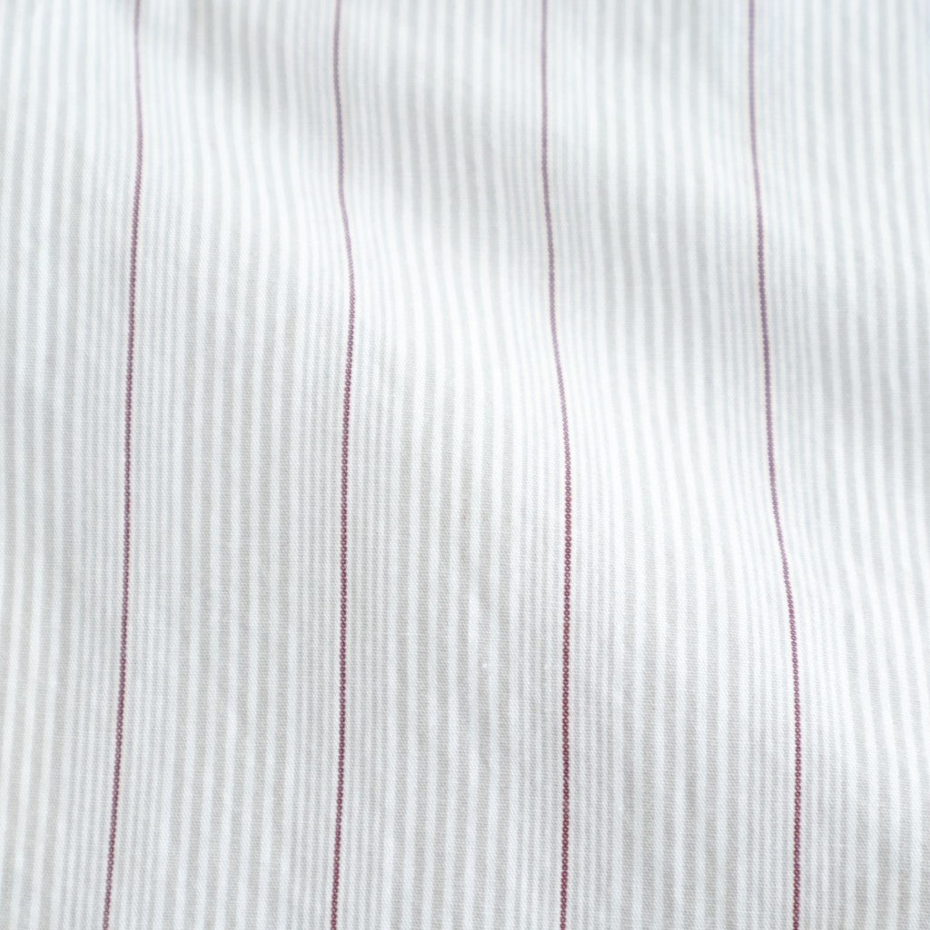 Regular Collar Stripe Wind Shirt #Gray [S26SG086]