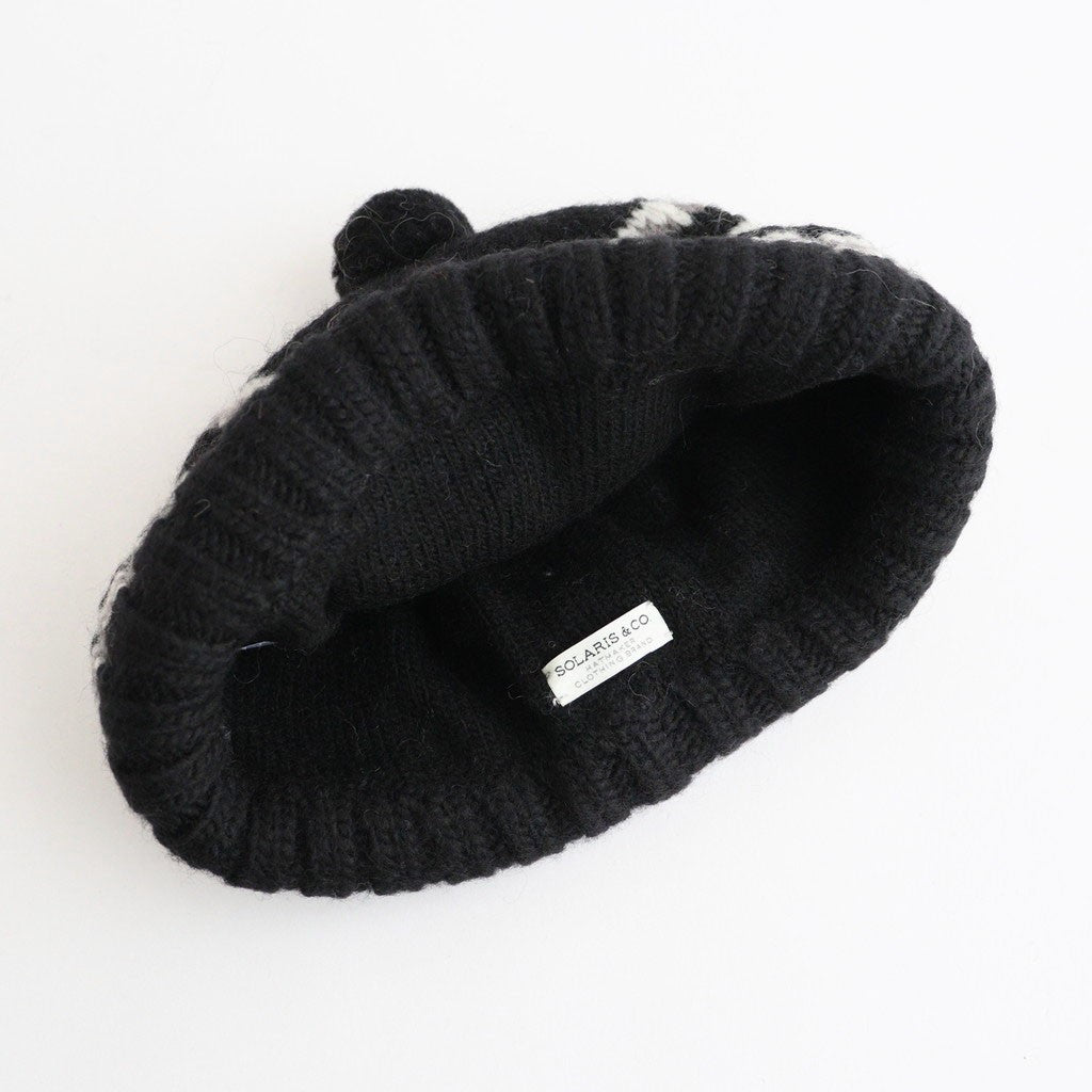 CANADIAN KNIT CAP - SNOWMAN #BLACK [Z01011]