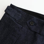 DOUBLE-PLEATED SMARTY TROUSER #INDIGO DENIM [251OJ-PT02]