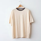 NORMANDY LINEN T-SHIRT #BEIGE×BROWN [BN-26SM-071]