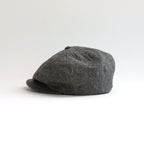 LINEN HOUNDSTOOTH CASQUETTE-OLDBOY #IVORY [Y01002]