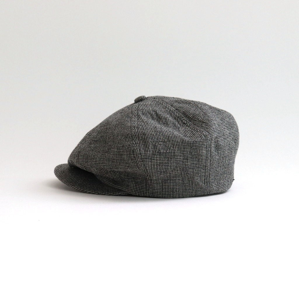 LINEN HOUNDSTOOTH CASQUETTE-OLDBOY #IVORY [Y01002]
