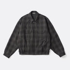 PLEATED-POCKET RICKY JACKET #PEWTER PLAID [261OJ-JK07]