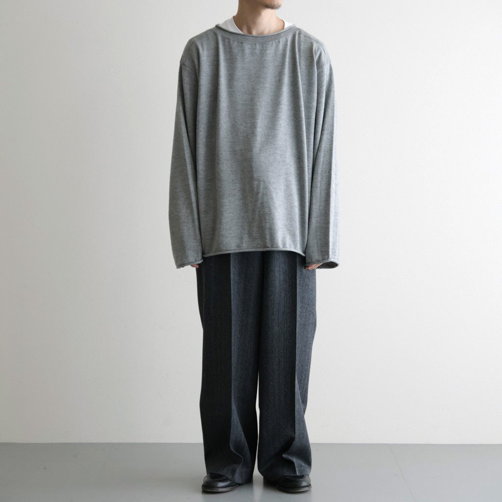 SINGLE PLEAT WIDE TROUSERS #GRAY [M26C20PT01C]