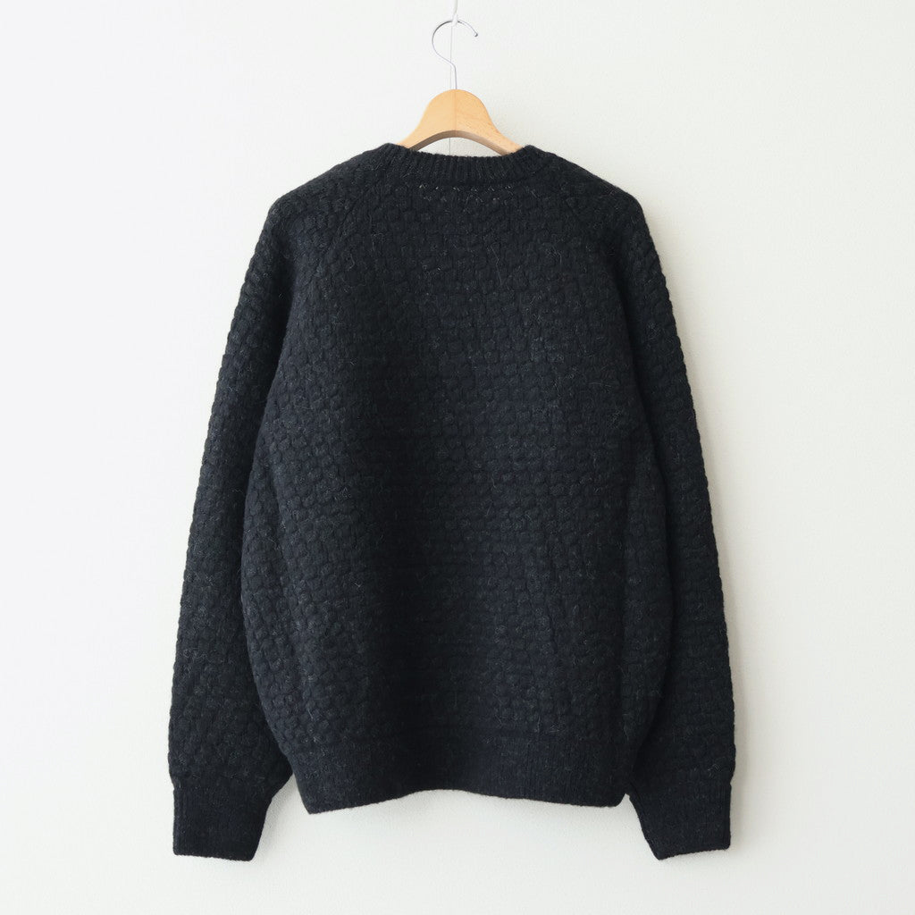 Baby Alpaca Knit P/O #MelangeBlack [BHS25F013]