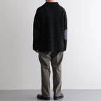 BLENDED KEMPI WOOL RAPEL CARDY #ONYX [252OJ-KN03]