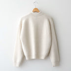 CASHMERE FOX POLO CARDIGAN #IVORY [BN-25FL-044]