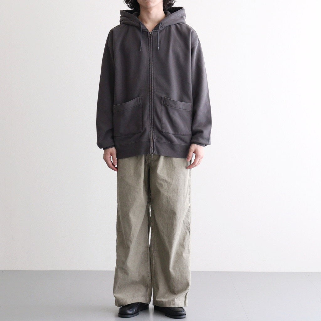 Garment Dyed Field Zip Up Hoodie #Asphalt Gray [N26FH057]