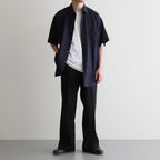 WIDE STRAIGHT TROUSERS #BLACK [A25C04PT03C]