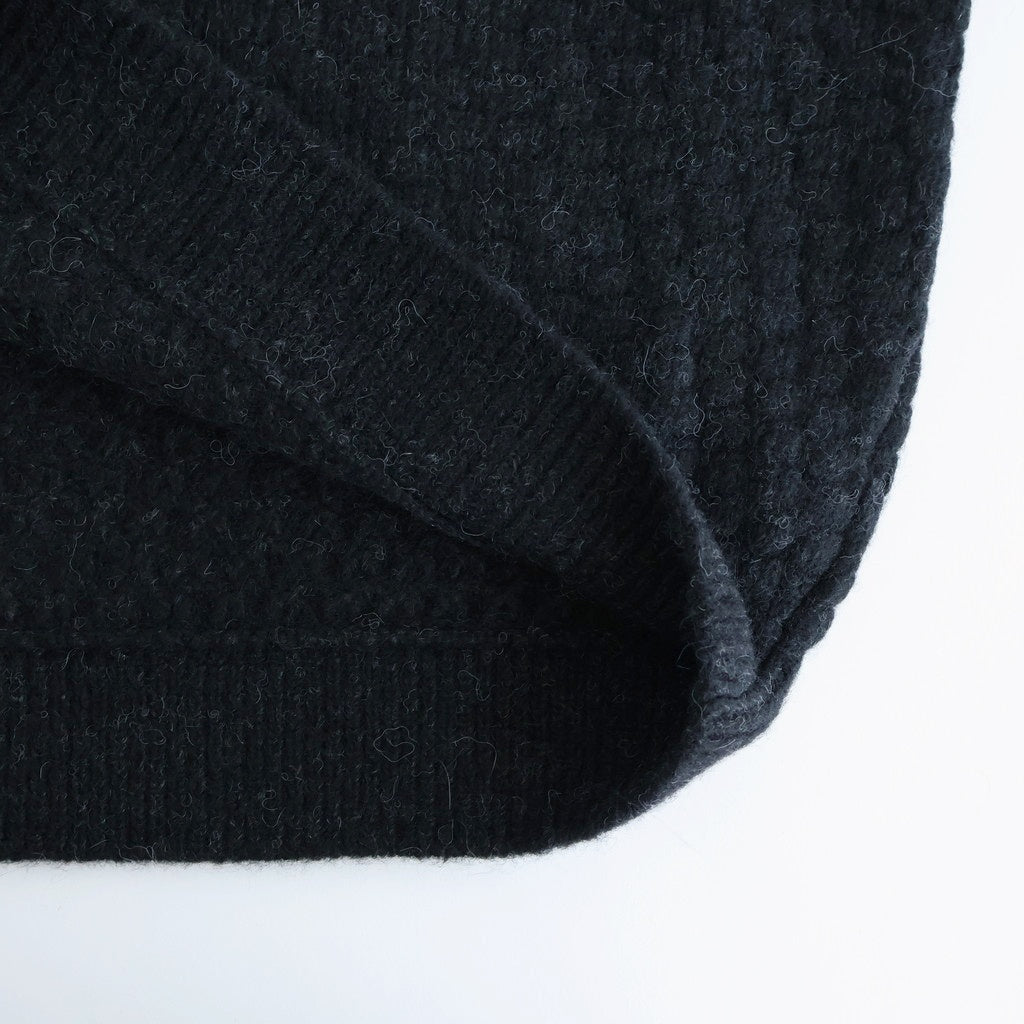 Baby Alpaca Knit P/O #MelangeBlack [BHS25F013]