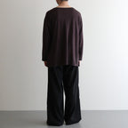 TRIPLE PLEATED EASY TROUSERS #BLACK [A25B03PT01C]