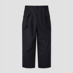 HOPSACK WIDE POCKET TROUSERS #CHARCOAL [PMAT-PT06]