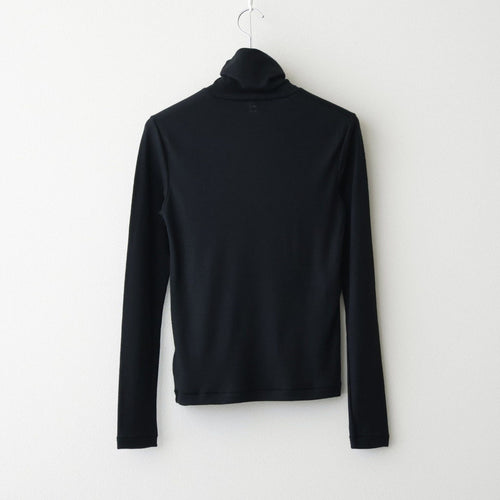 Wool Rib Turtle Neck #Black [BHSW24F12F26]