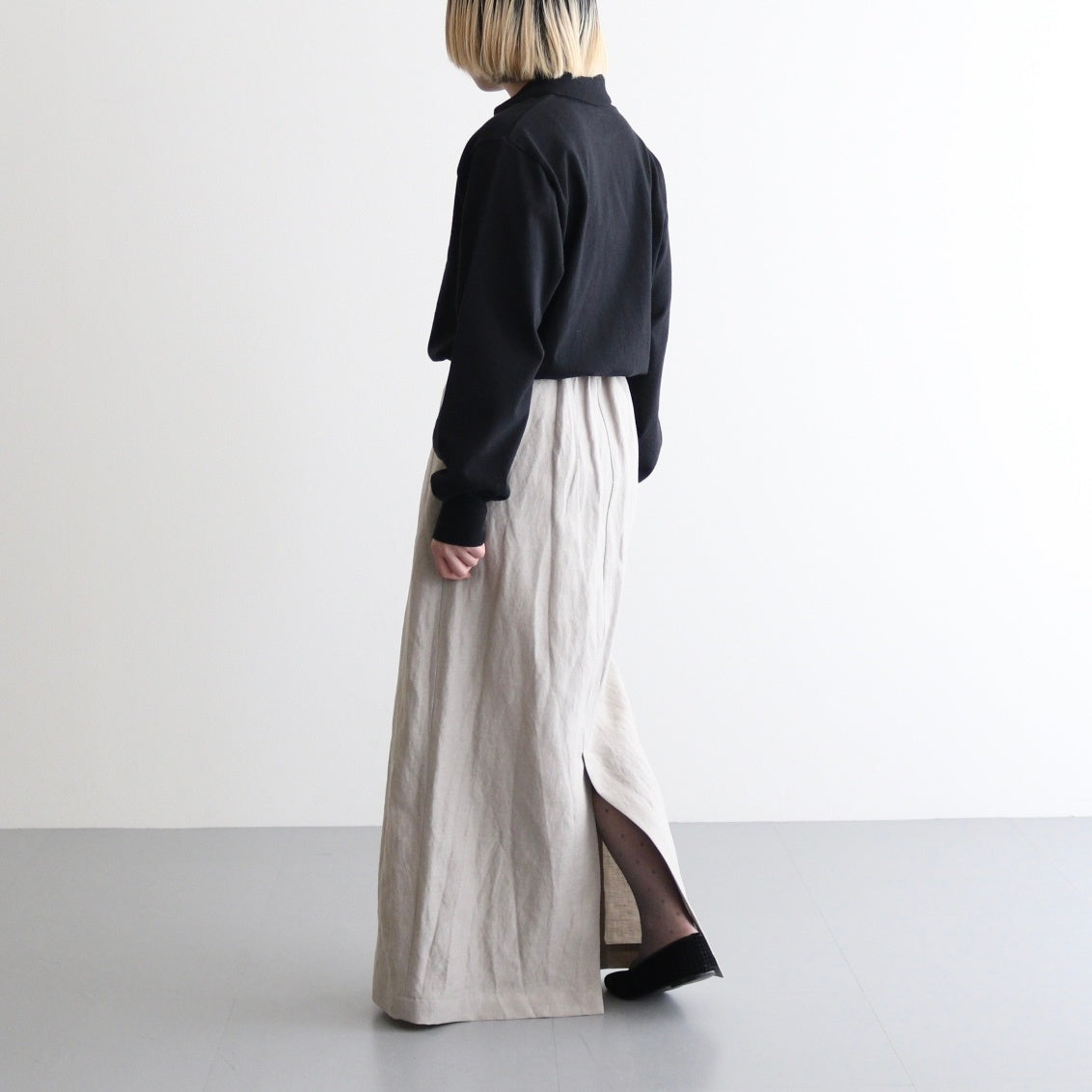 W/Li Pencil Skirt #BEIGE [NEP-SS2510W]