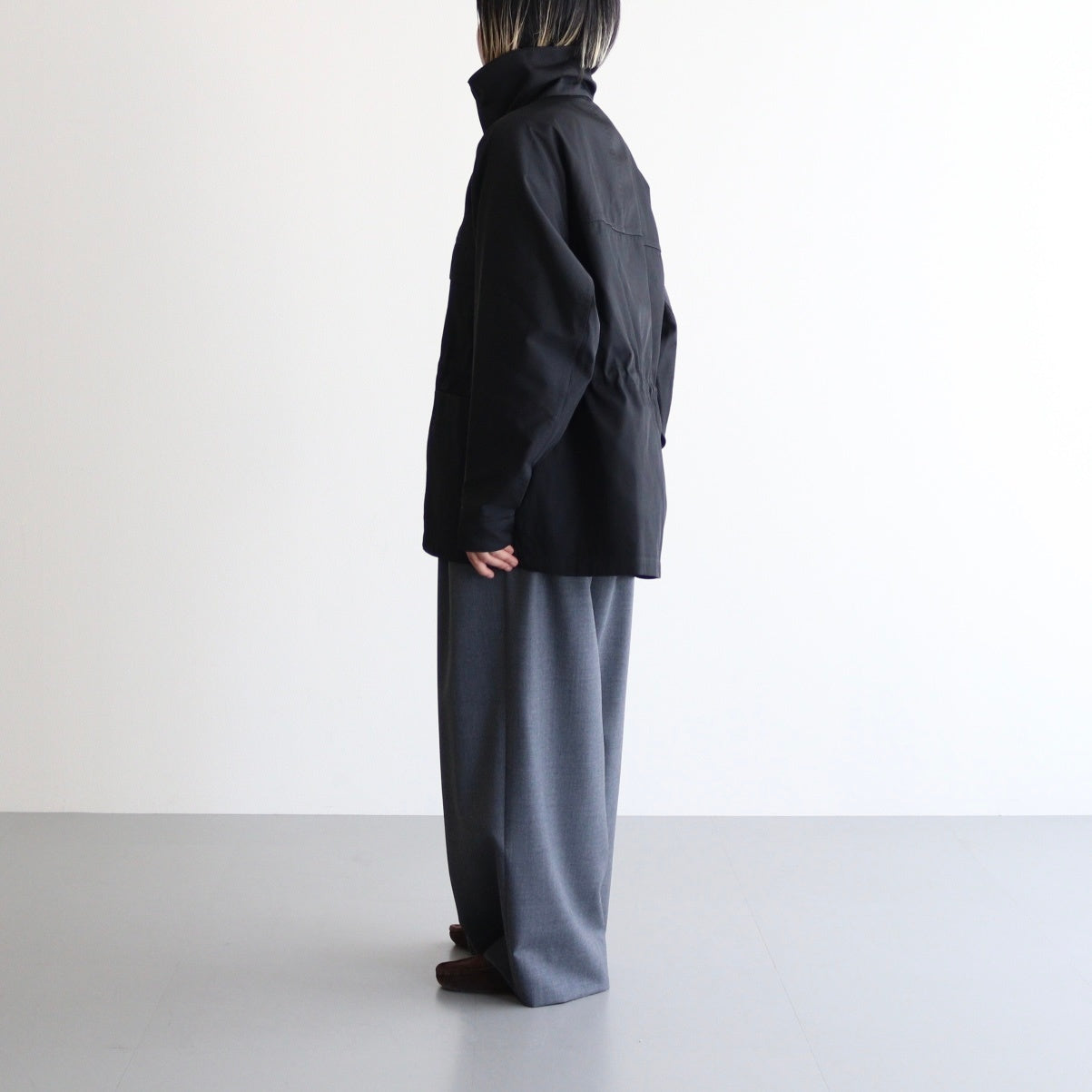 HIGH COUNT DOUBLE TWILL POLYESTER BZ #010 BLACK [16852 25022]