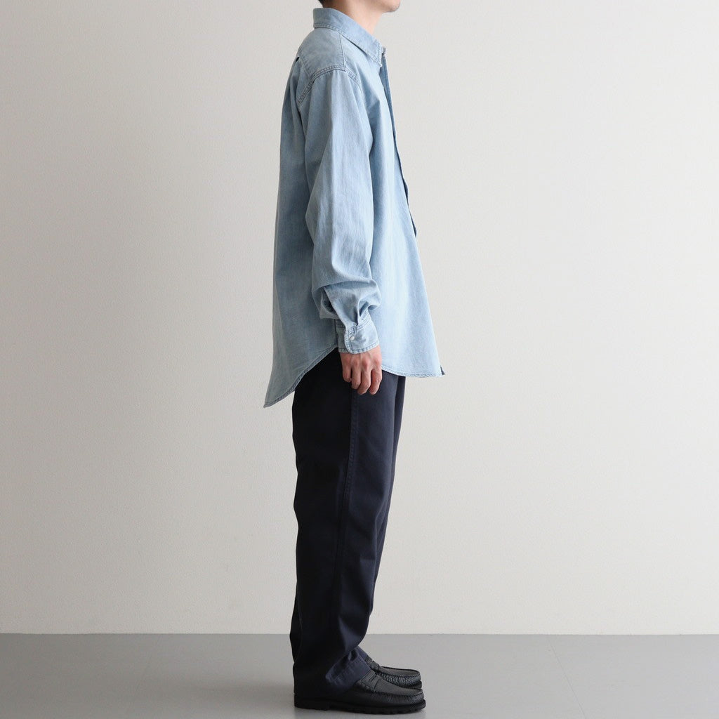 Regular Collar Light Denim Shirt #Indigo Bleach [S25SG087]