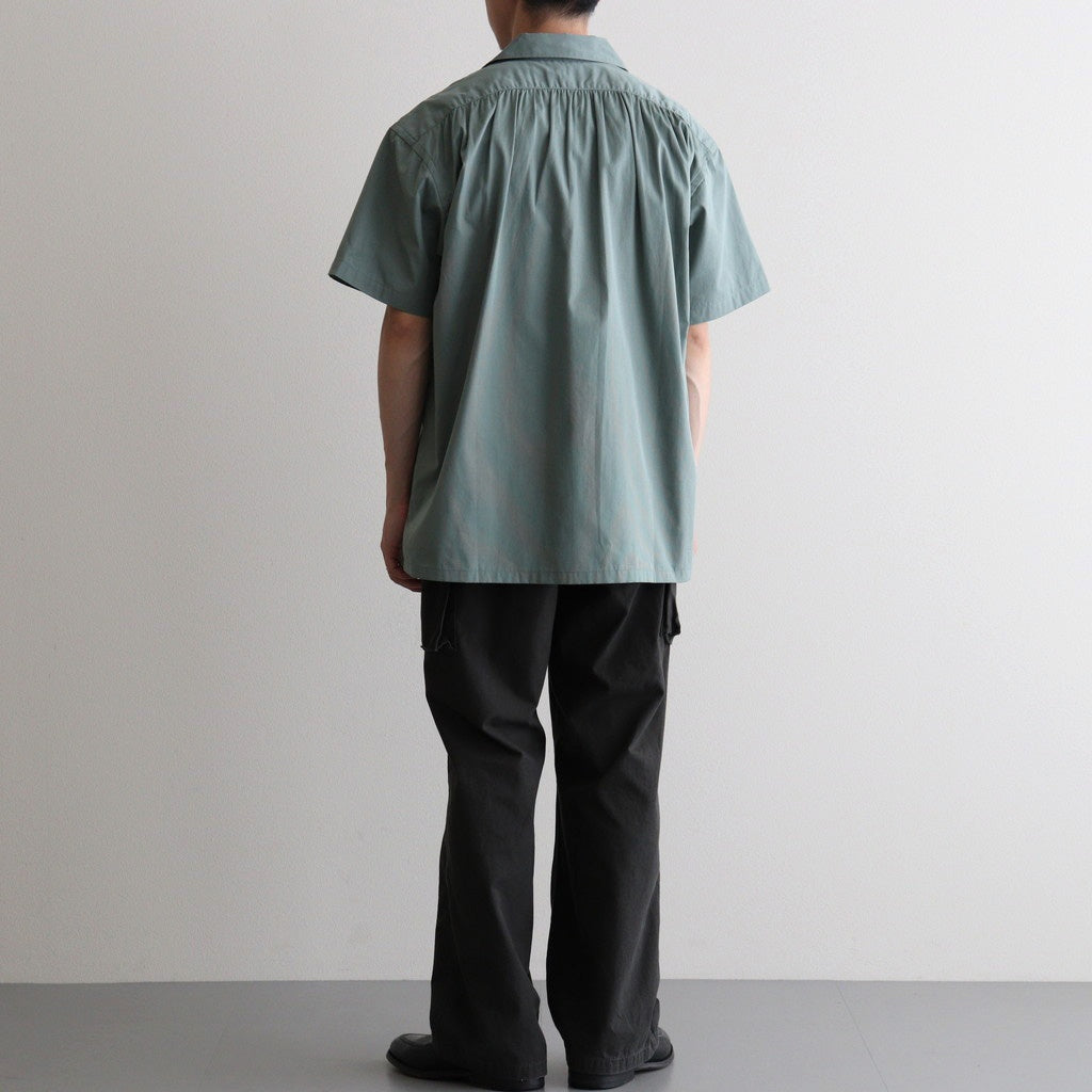 BACK GATHERING SS SHIRT #SAGE GREEN [PMAV-SS04]