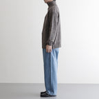 British Wool Half Zip Knit Made by macalastair #Light Graphite×Gritstone [6033-1301]