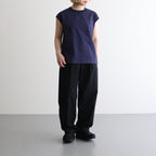 Cotton Jersey Sleeveless Tee #Navy [N25SH059]