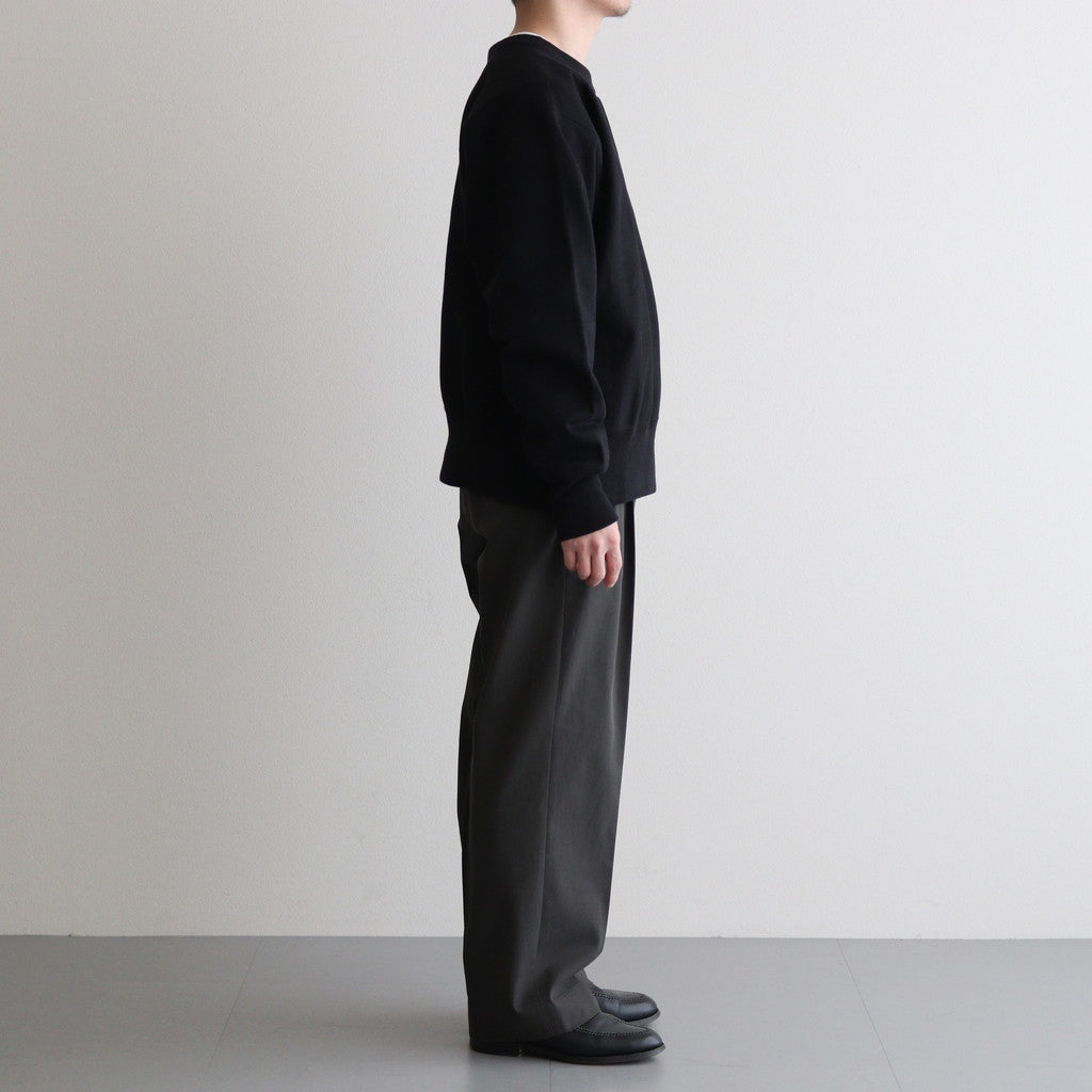 CLASSIC FIT DOUBLE PLEATED TROUSERS #DARK OLIVE [A25A05PT01C]